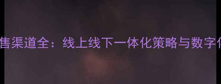 图片 数码相机销售渠道全：线上线下一体化策略与数字化转型指南2