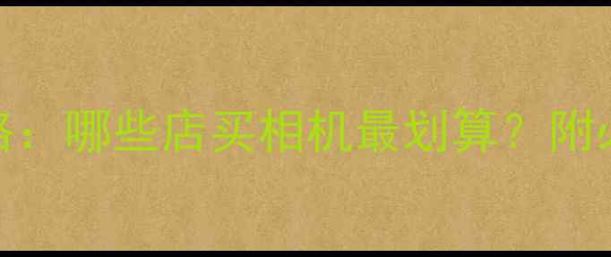 图片 日本相机购物全攻略：哪些店买相机最划算？附必去店铺+避坑指南1