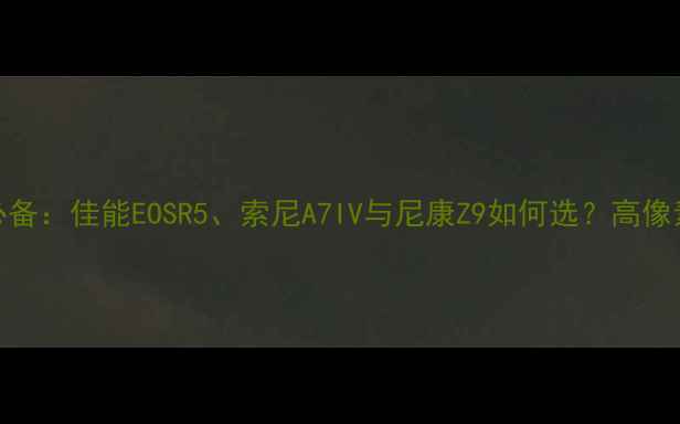 图片 明星跟拍必备：佳能EOSR5、索尼A7IV与尼康Z9如何选？高像素+防抖全2