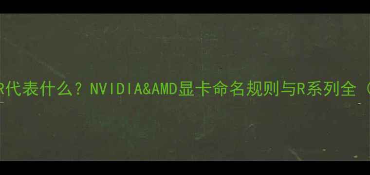 图片 显卡型号中的R代表什么？NVIDIA&AMD显卡命名规则与R系列全（附选购指南）