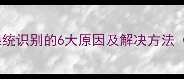 图片 显卡无法被系统识别的6大原因及解决方法（最新指南）2