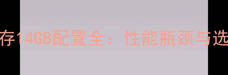 图片 显卡显存14GB配置全：性能瓶颈与选购指南