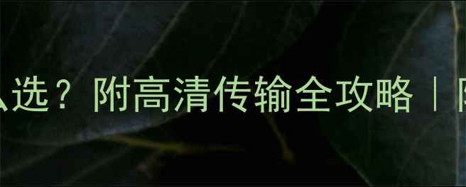 图片 显卡连接线怎么选？附高清传输全攻略｜附赠避坑指南🔥