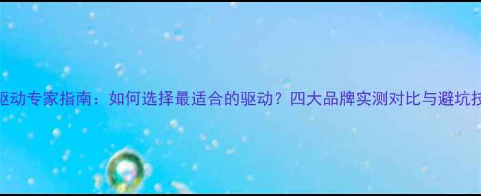 图片 显卡驱动专家指南：如何选择最适合的驱动？四大品牌实测对比与避坑技巧全