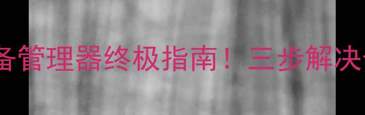图片 显卡驱动异常？设备管理器终极指南！三步解决卡顿花屏黑屏问题2