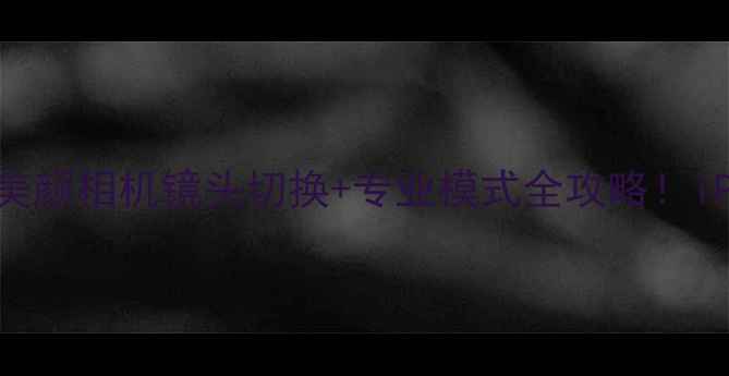 图片 暗光自拍总模糊？美颜相机镜头切换+专业模式全攻略！iPhone华为小米实测