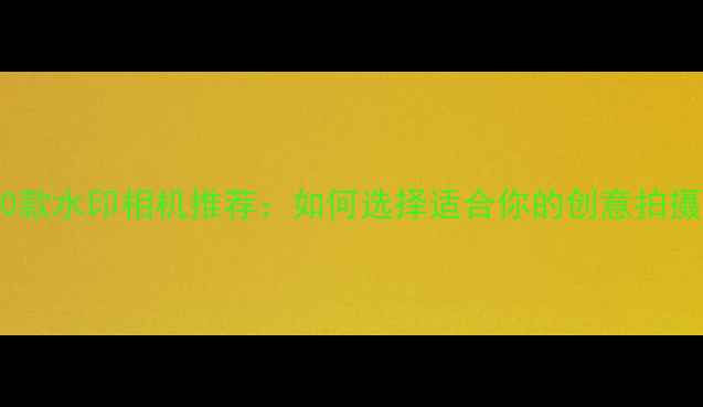 图片 最佳10款水印相机推荐：如何选择适合你的创意拍摄设备1