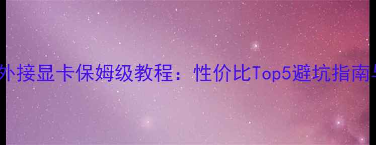 图片 最新2560p外接显卡保姆级教程：性价比Top5避坑指南与深度实测