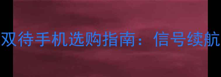 图片 最新双卡双待手机选购指南：信号续航性价比全