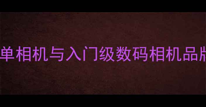 图片 最新推荐：十大专业微单相机与入门级数码相机品牌避坑指南及选购攻略1