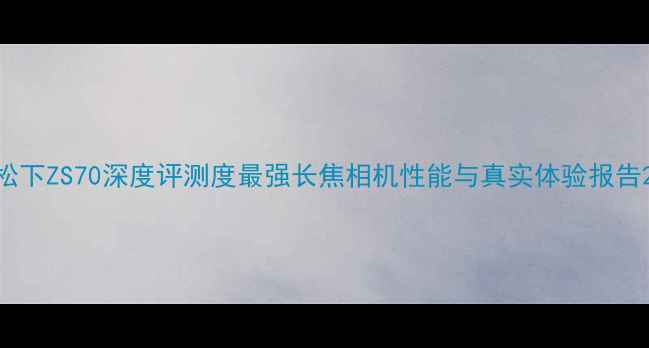 图片 松下ZS70深度评测度最强长焦相机性能与真实体验报告2