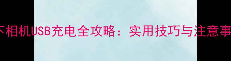 图片 松下相机USB充电全攻略：实用技巧与注意事项2