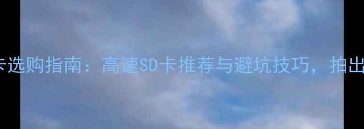 图片 照相机存储卡选购指南：高速SD卡推荐与避坑技巧，拍出专业级照片2