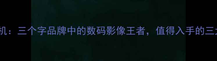 图片 理光相机：三个字品牌中的数码影像王者，值得入手的三大理由2