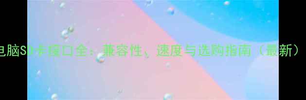 图片 电脑SD卡接口全：兼容性、速度与选购指南（最新）1