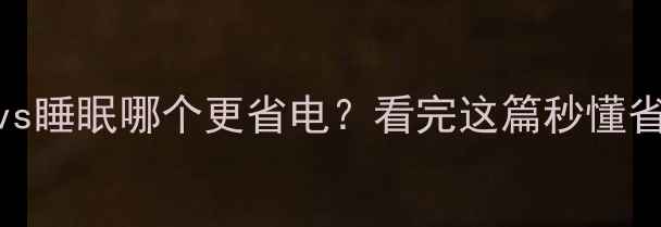 图片 电脑休眠vs睡眠哪个更省电？看完这篇秒懂省电技巧！