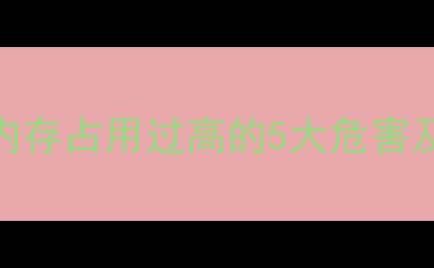 图片 电脑内存占用过高的5大危害及表现