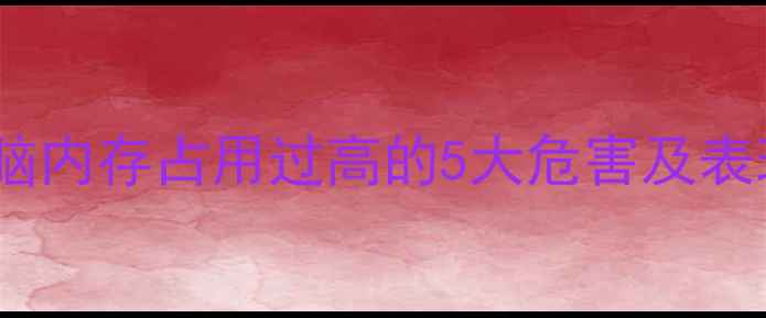 图片 电脑内存占用过高的5大危害及表现1