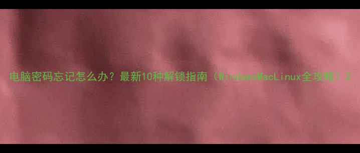 图片 电脑密码忘记怎么办？最新10种解锁指南（WindowsMacLinux全攻略）2