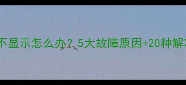 图片 电脑屏幕不显示怎么办？5大故障原因+20种解决技巧全2