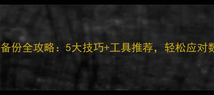 图片 电脑应用备份全攻略：5大技巧+工具推荐，轻松应对数据危机2