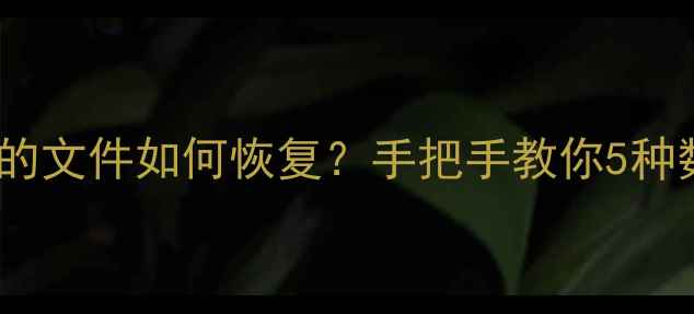 图片 电脑彻底删除的文件如何恢复？手把手教你5种数据恢复教程1