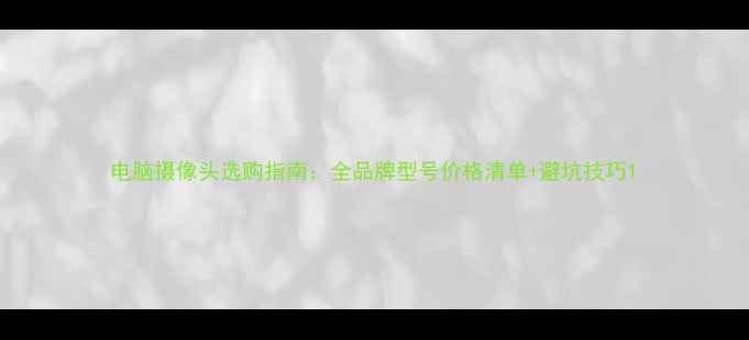 图片 电脑摄像头选购指南：全品牌型号价格清单+避坑技巧1