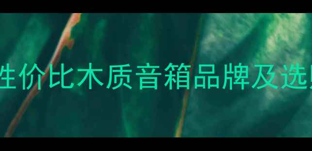 图片 电脑木质音箱推荐：高性价比木质音箱品牌及选购指南（附实测数据）1