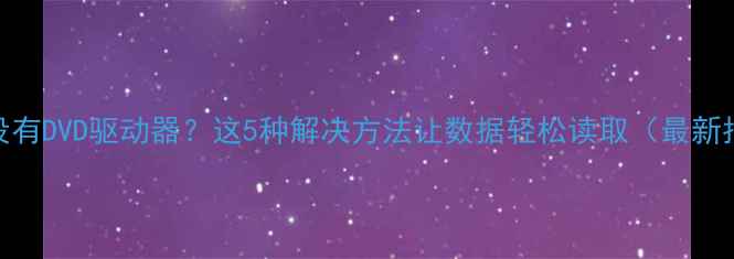 图片 电脑没有DVD驱动器？这5种解决方法让数据轻松读取（最新指南）