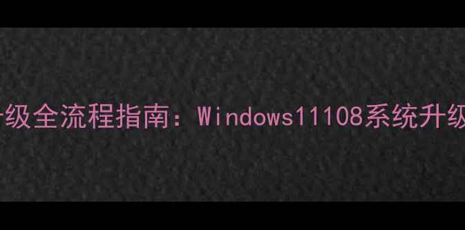 图片 电脑版本过低升级全流程指南：Windows11108系统升级失败怎么办？1