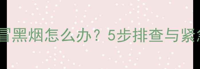 图片 电脑电源线冒黑烟怎么办？5步排查与紧急处理指南2