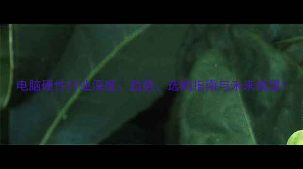 图片 电脑硬件行业深度：趋势、选购指南与未来展望1