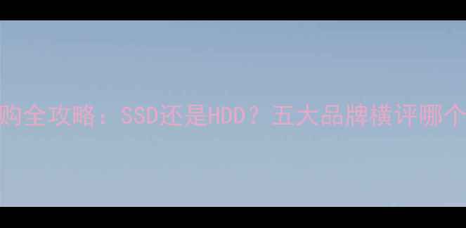 图片 电脑硬盘选购全攻略：SSD还是HDD？五大品牌横评哪个更值得入手