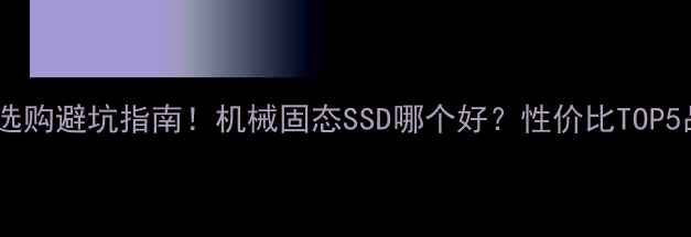 图片 电脑硬盘选购避坑指南！机械固态SSD哪个好？性价比TOP5品牌亲测1