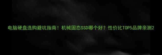 图片 电脑硬盘选购避坑指南！机械固态SSD哪个好？性价比TOP5品牌亲测2