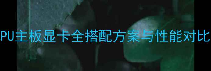 图片 电脑装机指南：CPU主板显卡全搭配方案与性能对比（附预算推荐）2