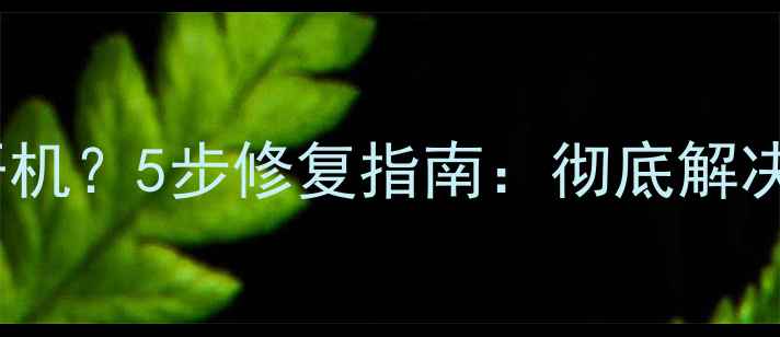 图片 电脑长期不用无法开机？5步修复指南：彻底解决蓝屏黑屏死机问题1