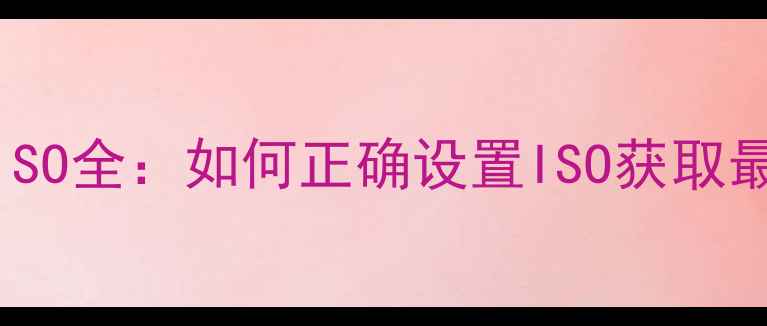 图片 相机参数ISO全：如何正确设置ISO获取最佳画质？