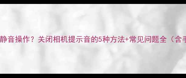 图片 相机拍摄时如何静音操作？关闭相机提示音的5种方法+常见问题全（含手机微单单反）2