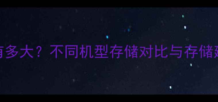 图片 相机拍的照片有多大？不同机型存储对比与存储建议（最新版）