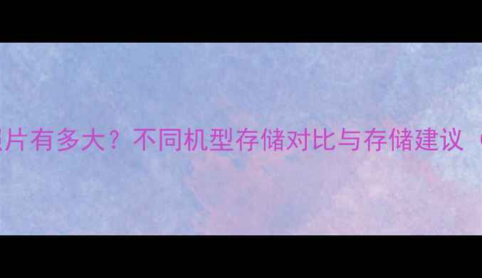 图片 相机拍的照片有多大？不同机型存储对比与存储建议（最新版）1