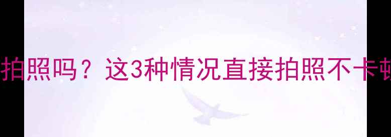 图片 相机没内存卡能拍照吗？这3种情况直接拍照不卡顿｜手把手教学1