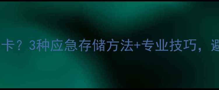 图片 相机没有储存卡？3种应急存储方法+专业技巧，避免照片丢失1