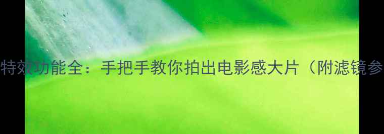 图片 相机特效功能全：手把手教你拍出电影感大片（附滤镜参数）