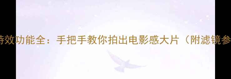 图片 相机特效功能全：手把手教你拍出电影感大片（附滤镜参数）1