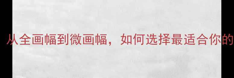 图片 相机画幅全：从全画幅到微画幅，如何选择最适合你的摄影设备？2