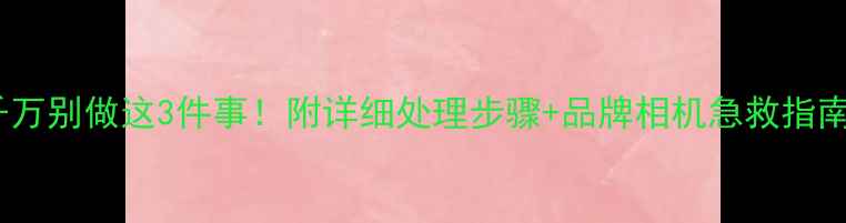 图片 相机进水后千万别做这3件事！附详细处理步骤+品牌相机急救指南（附图解）2