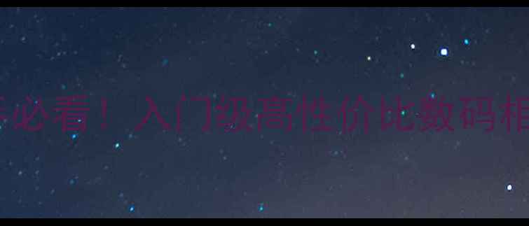 图片 相机选购指南：新手必看！入门级高性价比数码相机推荐及避坑攻略2