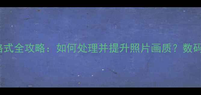 图片 相机里的RAW格式全攻略：如何处理并提升照片画质？数码摄影必看指南