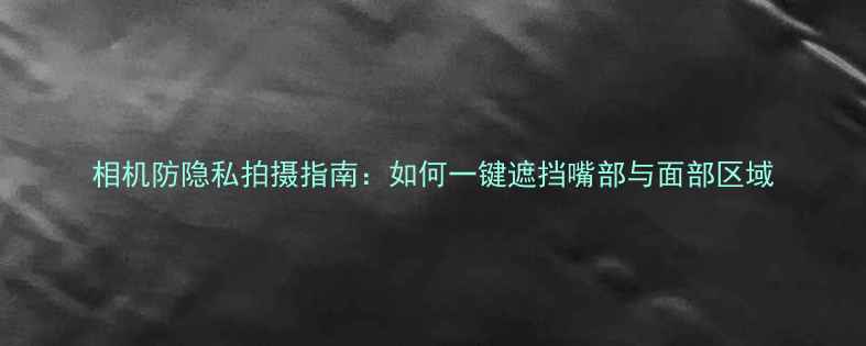 图片 相机防隐私拍摄指南：如何一键遮挡嘴部与面部区域